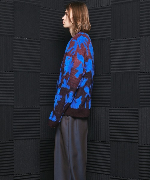MAISON SPECIAL(メゾンスペシャル)の「《UNISEX》フラワーグラデーションプライムオーバーシャギーニットセーター/Flower Gradation Prime-Over Shaggy Knit Sweater【MAISON SPECIAL/メゾンスペシャル】(ニット/セーター・メンズ・ライトグリーン/バーガンディー・1/0/2)」の12枚目の写真