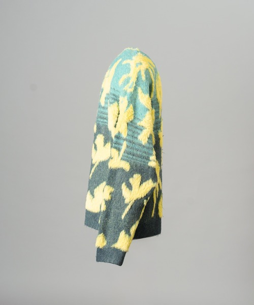 MAISON SPECIAL(メゾンスペシャル)の「《UNISEX》フラワーグラデーションプライムオーバーシャギーニットセーター/Flower Gradation Prime-Over Shaggy Knit Sweater【MAISON SPECIAL/メゾンスペシャル】(ニット/セーター・メンズ・ライトグリーン/バーガンディー・1/0/2)」の16枚目の写真