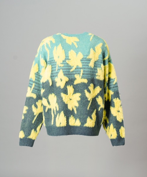 MAISON SPECIAL(メゾンスペシャル)の「《UNISEX》フラワーグラデーションプライムオーバーシャギーニットセーター/Flower Gradation Prime-Over Shaggy Knit Sweater【MAISON SPECIAL/メゾンスペシャル】(ニット/セーター・メンズ・ライトグリーン/バーガンディー・1/0/2)」の17枚目の写真