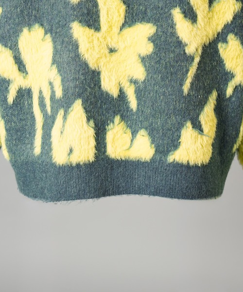 MAISON SPECIAL(メゾンスペシャル)の「《UNISEX》フラワーグラデーションプライムオーバーシャギーニットセーター/Flower Gradation Prime-Over Shaggy Knit Sweater【MAISON SPECIAL/メゾンスペシャル】(ニット/セーター・メンズ・ライトグリーン/バーガンディー・1/0/2)」の21枚目の写真