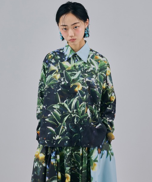 NON TOKYO 花柄 半袖 Tシャツ ブラック NON TOKYO｜ノントーキョーのシャツ/ブラウス（花柄・ボタニカル柄