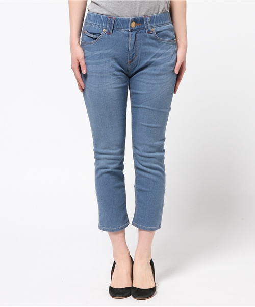 IEDIT（イディット）の「【股下丈が選べる】ＩＥＤＩＴ　レーベルコレクション　絶妙シルエットのエアリーキャットデニーム　　　 （デニムパンツ・レディース・ダークブルー/ブルー・6/12/13/1/5/14/3/9）」の7枚目の写真