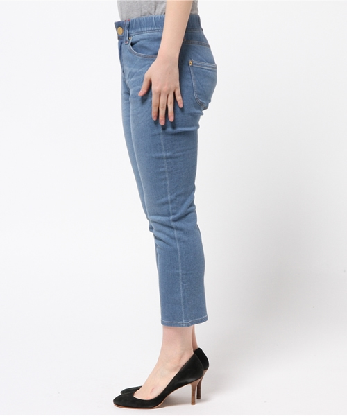 IEDIT（イディット）の「【股下丈が選べる】ＩＥＤＩＴ　レーベルコレクション　絶妙シルエットのエアリーキャットデニーム　　　 （デニムパンツ・レディース・ダークブルー/ブルー・6/12/13/1/5/14/3/9）」の6枚目の写真