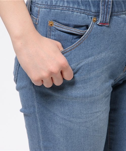 IEDIT（イディット）の「【股下丈が選べる】ＩＥＤＩＴ　レーベルコレクション　絶妙シルエットのエアリーキャットデニーム　　　 （デニムパンツ・レディース・ダークブルー/ブルー・6/12/13/1/5/14/3/9）」の12枚目の写真