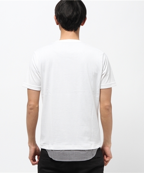 GLOBAL WORK（グローバルワーク）の「【吸水速乾】シャツレイヤー半袖/712584（Tシャツ/カットソー・メンズ・ホワイト/ネイビー/オフホワイト/ブルー/ダークブルー/グレー/ライトパープル・SMALL/LARGE/MEDIUM/X-LARGE）」の13枚目の写真