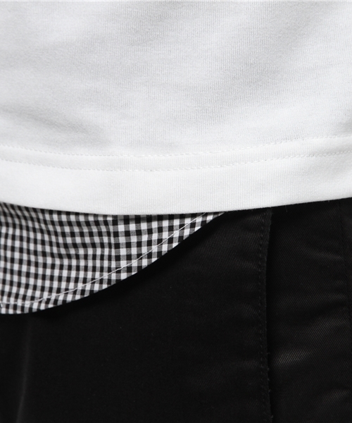 GLOBAL WORK（グローバルワーク）の「【吸水速乾】シャツレイヤー半袖/712584（Tシャツ/カットソー・メンズ・ホワイト/ネイビー/オフホワイト/ブルー/ダークブルー/グレー/ライトパープル・SMALL/LARGE/MEDIUM/X-LARGE）」の17枚目の写真