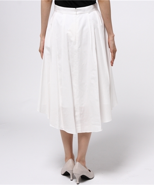 31 Sons de mode(トランテアン ソン ドゥ モード)の「シャツ地イレギュラーヘムフレアスカート(スカート・レディース・オフホワイト/ピンク・38/36)」の5枚目の写真