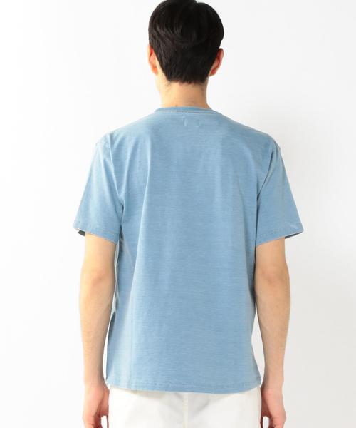 coen（コーエン）の「インディゴコンビTシャツ 77§（Tシャツ/カットソー・メンズ・ライトブルー/ロイヤルブルー・MEDIUM/X-LARGE/LARGE/SMALL）」の4枚目の写真