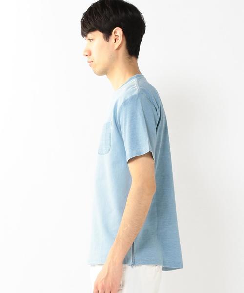 coen（コーエン）の「インディゴコンビTシャツ 77§（Tシャツ/カットソー・メンズ・ライトブルー/ロイヤルブルー・MEDIUM/X-LARGE/LARGE/SMALL）」の6枚目の写真