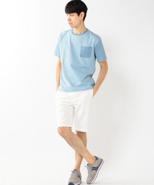 coen（コーエン）の「インディゴコンビTシャツ 77§（Tシャツ/カットソー・メンズ・ライトブルー/ロイヤルブルー・MEDIUM/X-LARGE/LARGE/SMALL）」の7枚目の写真