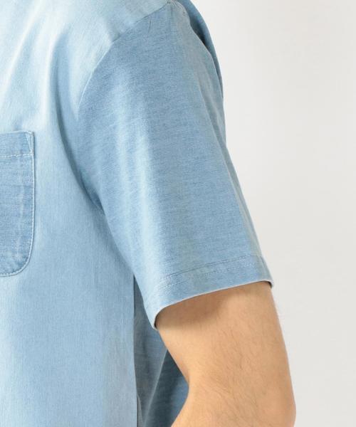 coen（コーエン）の「インディゴコンビTシャツ 77§（Tシャツ/カットソー・メンズ・ライトブルー/ロイヤルブルー・MEDIUM/X-LARGE/LARGE/SMALL）」の9枚目の写真