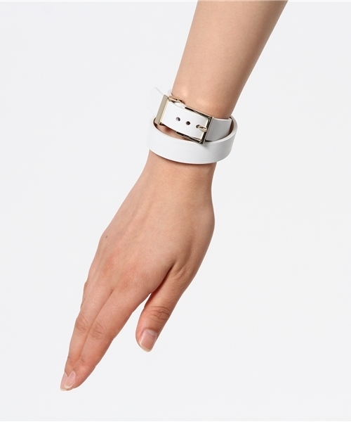 MAISON BOINET(メゾンボワネ)の「MAISON BOINET バングル(バングル/リストバンド・レディース・ホワイト/キャメル/ブラック・MEDIUM)」の4枚目の写真