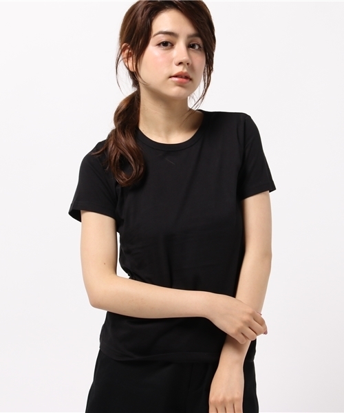 MOUSSY（マウジー）の「TINY T-SHIRT Ⅱ（Tシャツ/カットソー・レディース・ライトピンク/ブラック/ホワイト/ネイビー・FREE）」の7枚目の写真