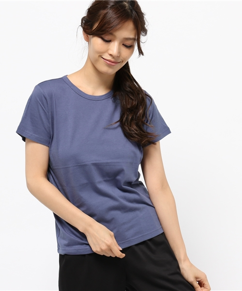 MOUSSY（マウジー）の「TINY T-SHIRT Ⅱ（Tシャツ/カットソー・レディース・ライトピンク/ブラック/ホワイト/ネイビー・FREE）」の3枚目の写真