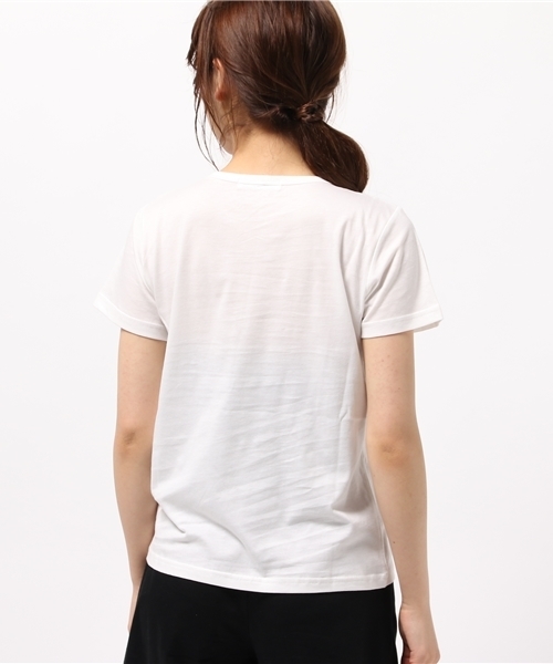 MOUSSY（マウジー）の「TINY T-SHIRT Ⅱ（Tシャツ/カットソー・レディース・ライトピンク/ブラック/ホワイト/ネイビー・FREE）」の9枚目の写真