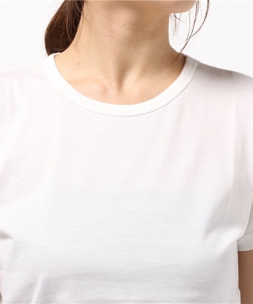 MOUSSY（マウジー）の「TINY T-SHIRT Ⅱ（Tシャツ/カットソー・レディース・ライトピンク/ブラック/ホワイト/ネイビー・FREE）」の10枚目の写真