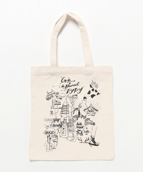 CIAOPANIC TYPY（チャオパニックティピー）の「TYPYマップキャンバストートバッグ（トートバッグ・メンズ・ホワイト/ブラック・FREE）」の2枚目の写真