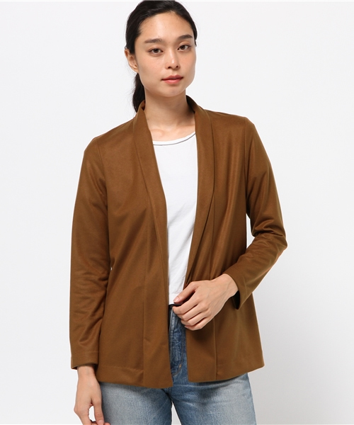 22 OCTOBRE(ヴァンドゥ-オクトーブル)の「スウェード調トッパーカーディガン(カーディガン/ボレロ・レディース・グレー/ベージュ・2)」の11枚目の写真