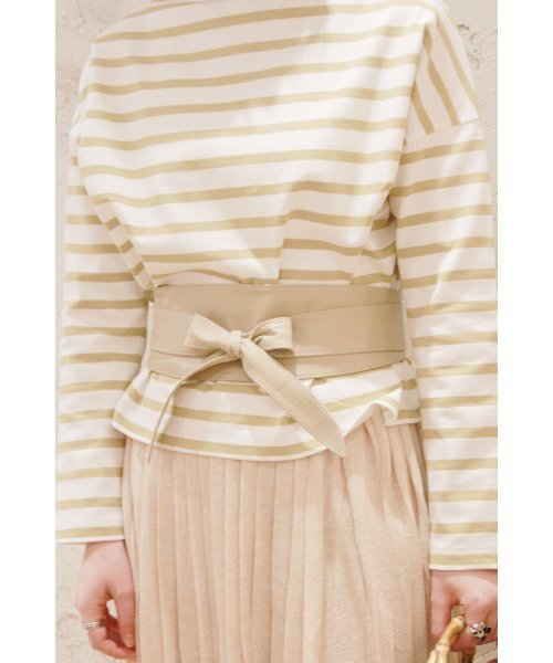 SLOBE IENA（スローブイエナ）の「SLOBE サッシュベルト◆（ベルト・レディース・ブラウン/ベージュ・FREE）」の10枚目の写真