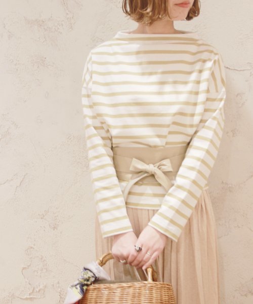 SLOBE IENA（スローブイエナ）の「SLOBE サッシュベルト◆（ベルト・レディース・ブラウン/ベージュ・FREE）」の8枚目の写真