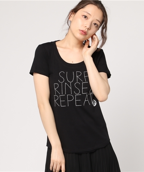 rip curl(リップカール)の「Tシャツ デザイン (Tシャツ/カットソー・レディース・ブラック/ピンク・LARGE/MEDIUM)」の2枚目の写真