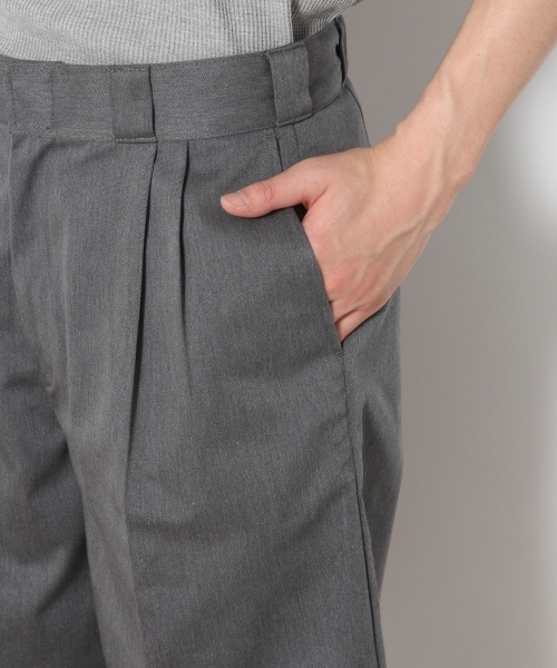 Dickies（ディッキーズ）の「【Dickies/ディッキーズ】別注ワイドハーフパンツ/748424（チノパンツ・メンズ・グレー/ブラック・LARGE/MEDIUM）」の8枚目の写真