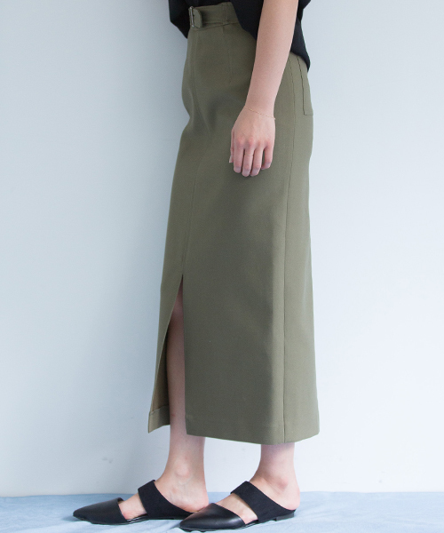 STUDIOUS(ステュディオス)の「STUDIOUS ロングIラインスカート(スカート・レディース・カーキ/ベージュ・0/1)」の6枚目の写真