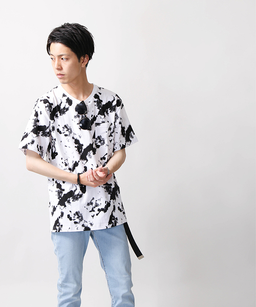 WEGO（ウィゴー）の「WEGO/タイダイプリントカットソー（Tシャツ/カットソー・メンズ・ピンク/オレンジ/ネイビー/ブラック・MEDIUM/LARGE）」の14枚目の写真