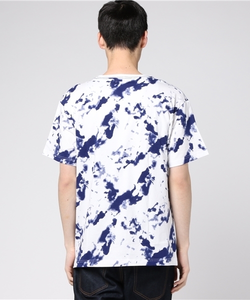 WEGO（ウィゴー）の「WEGO/タイダイプリントカットソー（Tシャツ/カットソー・メンズ・ピンク/オレンジ/ネイビー/ブラック・MEDIUM/LARGE）」の6枚目の写真