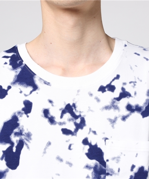 WEGO（ウィゴー）の「WEGO/タイダイプリントカットソー（Tシャツ/カットソー・メンズ・ピンク/オレンジ/ネイビー/ブラック・MEDIUM/LARGE）」の7枚目の写真