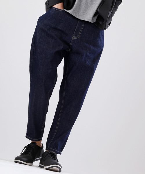 MONO-MART（モノマート）の「ワイドテーパード バギーデニムパンツ(10oz DENIM)（デニムパンツ・メンズ・ワンウォッシュ/ブラック/ライトインディゴブルー/ブルー系その他・M/L）」の4枚目の写真