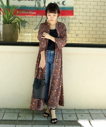 le.coeur blanc | ビンテージフラワーロングシャツワンピース(シャツワンピース)