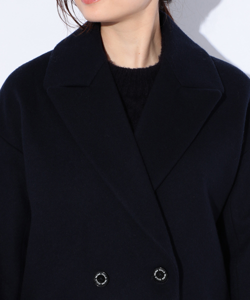 GUILD PRIME（ギルドプライム）の「◆雑誌掲載◆【GUILD PRIME】WOMENS ドロップショルダーダブルコート（チェスターコート・レディース・ネイビー・36/34）」の6枚目の写真