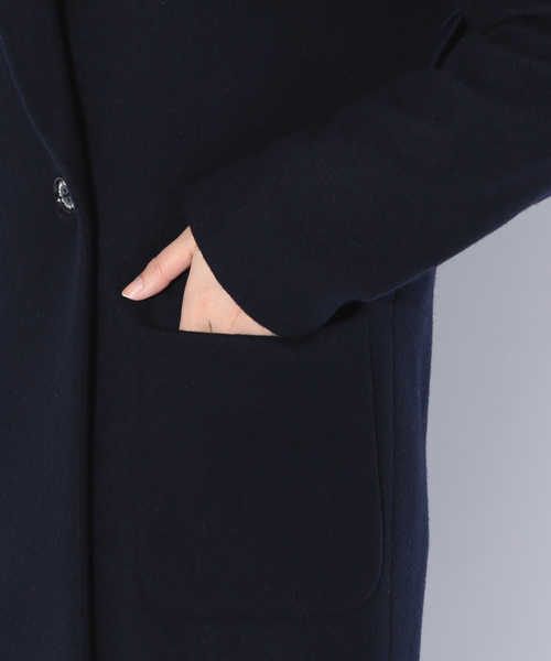 GUILD PRIME（ギルドプライム）の「◆雑誌掲載◆【GUILD PRIME】WOMENS ドロップショルダーダブルコート（チェスターコート・レディース・ネイビー・36/34）」の7枚目の写真