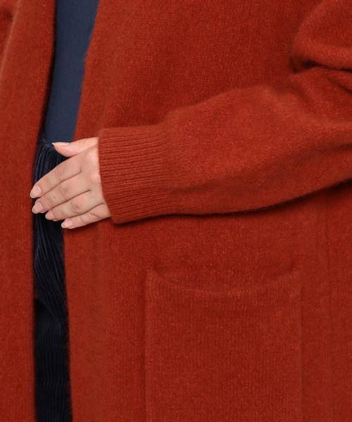 H　BEAUTY&YOUTH UNITED ARROWS（エイチビューティーアンドユースユナイテッドアローズ）の「＜H＞HAMILTON WOOL MIX GOWN/ｶｰﾃﾞｨｶﾞﾝ（カーディガン/ボレロ・レディース・ネイビー/オレンジ/パープル・MEDIUM/SMALL）」の8枚目の写真