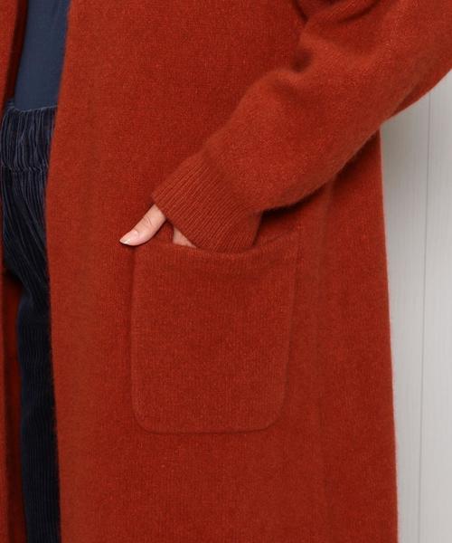 H　BEAUTY&YOUTH UNITED ARROWS（エイチビューティーアンドユースユナイテッドアローズ）の「＜H＞HAMILTON WOOL MIX GOWN/ｶｰﾃﾞｨｶﾞﾝ（カーディガン/ボレロ・レディース・ネイビー/オレンジ/パープル・MEDIUM/SMALL）」の16枚目の写真
