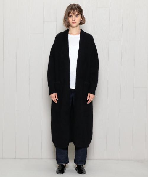 H　BEAUTY&YOUTH UNITED ARROWS（エイチビューティーアンドユースユナイテッドアローズ）の「＜H＞HAMILTON WOOL MIX GOWN/ｶｰﾃﾞｨｶﾞﾝ（カーディガン/ボレロ・レディース・ネイビー/オレンジ/パープル・MEDIUM/SMALL）」の9枚目の写真