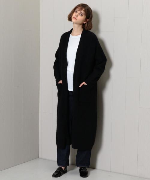 H　BEAUTY&YOUTH UNITED ARROWS（エイチビューティーアンドユースユナイテッドアローズ）の「＜H＞HAMILTON WOOL MIX GOWN/ｶｰﾃﾞｨｶﾞﾝ（カーディガン/ボレロ・レディース・ネイビー/オレンジ/パープル・MEDIUM/SMALL）」の10枚目の写真