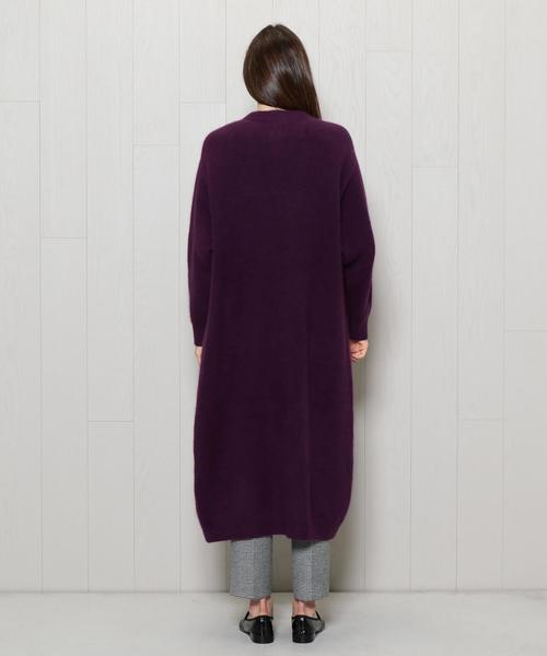 H　BEAUTY&YOUTH UNITED ARROWS（エイチビューティーアンドユースユナイテッドアローズ）の「＜H＞HAMILTON WOOL MIX GOWN/ｶｰﾃﾞｨｶﾞﾝ（カーディガン/ボレロ・レディース・ネイビー/オレンジ/パープル・MEDIUM/SMALL）」の11枚目の写真