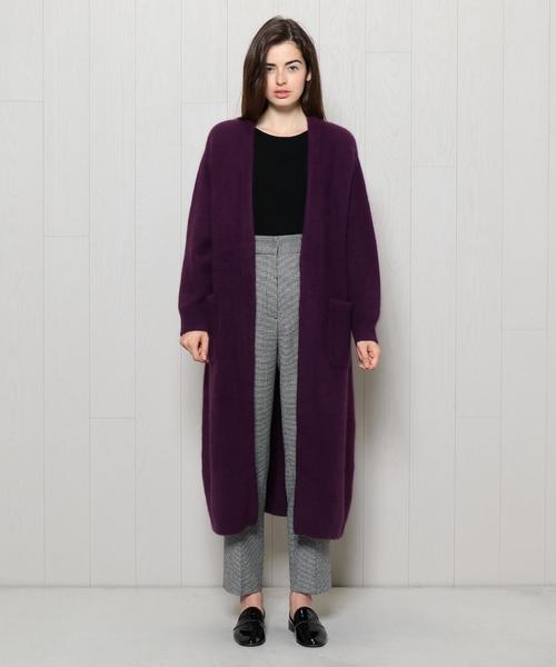 H　BEAUTY&YOUTH UNITED ARROWS（エイチビューティーアンドユースユナイテッドアローズ）の「＜H＞HAMILTON WOOL MIX GOWN/ｶｰﾃﾞｨｶﾞﾝ（カーディガン/ボレロ・レディース・ネイビー/オレンジ/パープル・MEDIUM/SMALL）」の13枚目の写真