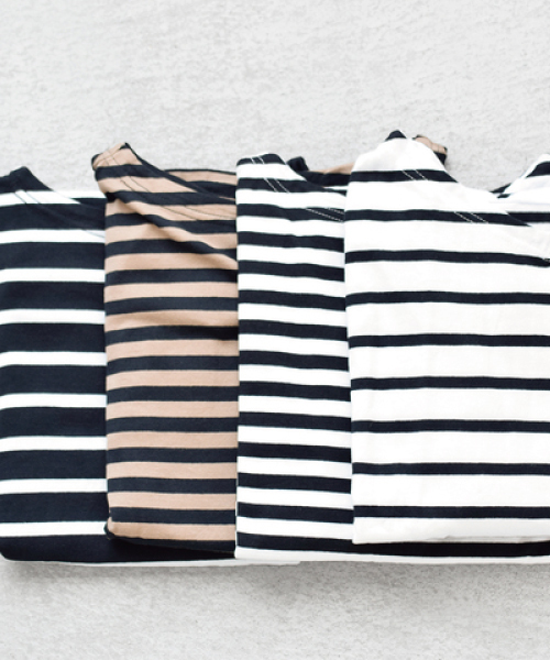 NaRu（ナル）の「「NARU/ナル」aranciato別注 天竺コットン前後ボーダー2way七分袖ワイドプルオーバー（Tシャツ/カットソー・レディース・ホワイト×ブラック/ブラック×ホワイト/ホワイト系その他/ブラック系その他・1）」の10枚目の写真