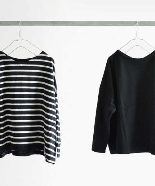 NaRu（ナル）の「「NARU/ナル」aranciato別注 天竺コットン前後ボーダー2way七分袖ワイドプルオーバー（Tシャツ/カットソー・レディース・ホワイト×ブラック/ブラック×ホワイト/ホワイト系その他/ブラック系その他・1）」の17枚目の写真