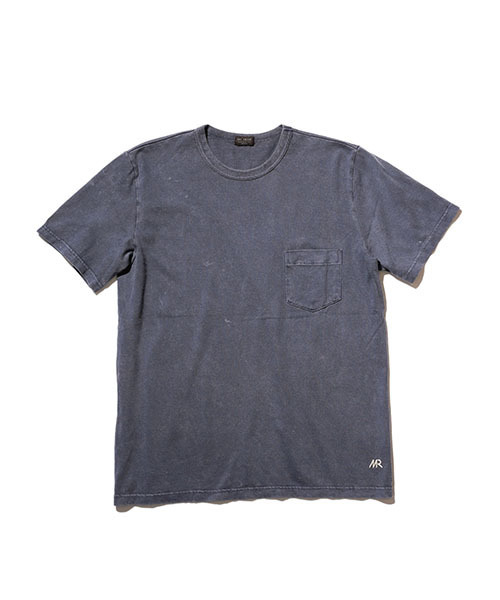 MR.OLIVE(ミスターオリーブ)の「ピグメントダイ レーヨン/コットン天竺 / ワンポイント Tシャツ(Tシャツ/カットソー・メンズ・カーキ/オフホワイト/サーモンピンク/ネイビー・LARGE/SMALL/MEDIUM/X-LARGE)」の9枚目の写真
