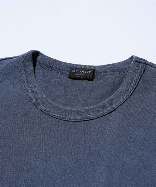 MR.OLIVE(ミスターオリーブ)の「ピグメントダイ レーヨン/コットン天竺 / ワンポイント Tシャツ(Tシャツ/カットソー・メンズ・カーキ/オフホワイト/サーモンピンク/ネイビー・LARGE/SMALL/MEDIUM/X-LARGE)」の11枚目の写真