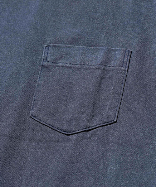 MR.OLIVE(ミスターオリーブ)の「ピグメントダイ レーヨン/コットン天竺 / ワンポイント Tシャツ(Tシャツ/カットソー・メンズ・カーキ/オフホワイト/サーモンピンク/ネイビー・LARGE/SMALL/MEDIUM/X-LARGE)」の12枚目の写真
