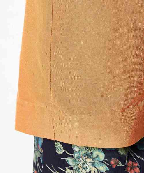 NINE（ナイン）の「リネンキャンバスジャケット（テーラードジャケット・レディース・オレンジ/アイボリー・0/1）」の10枚目の写真