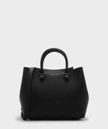 ストラクチャートップハンドルトートバッグ / STRUCTURED TOP HANDLE TOTE BAG
