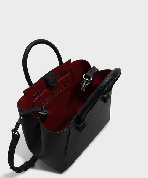 CHARLES & KEITH(チャールズ & キース)の「ストラクチャートップハンドルトートバッグ / STRUCTURED TOP HANDLE TOTE BAG (トートバッグ・レディース・ブラック/グレー・L)」の4枚目の写真