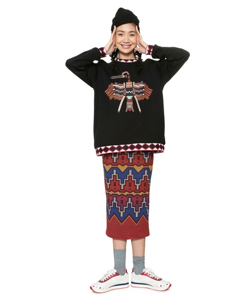 Desigual（デシグアル）の「「Desigual/デシグアル」 エキゾチックデザインスウェット（長袖）（スウェット・レディース・ブラック・S/M/L）」の5枚目の写真