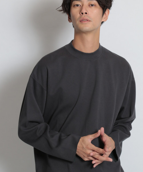 niko and...（ニコアンド）の「ボンディングモックプルオーバー（Tシャツ/カットソー・メンズ・パープル/チャコール/オフホワイト・MEDIUM/LARGE）」の3枚目の写真